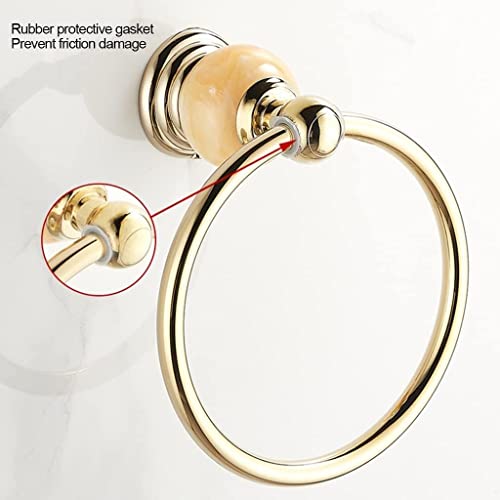 RAKUTE Bathroom Light Luxury Golden Stainless Steel Towel Ring, Towel Hanger Holder, Towel Rack, Towel Rail Bathroom Ring