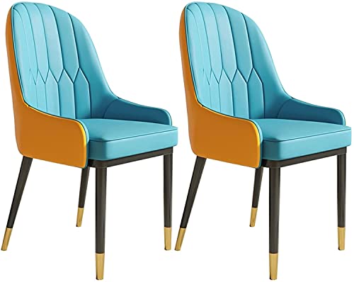 dining chair Office Reception Chairs Business Dining Chairs Set Kitchen Modern Kitchen Dining Chairs Set of 2 Water Proof PU Leather Side Chair w