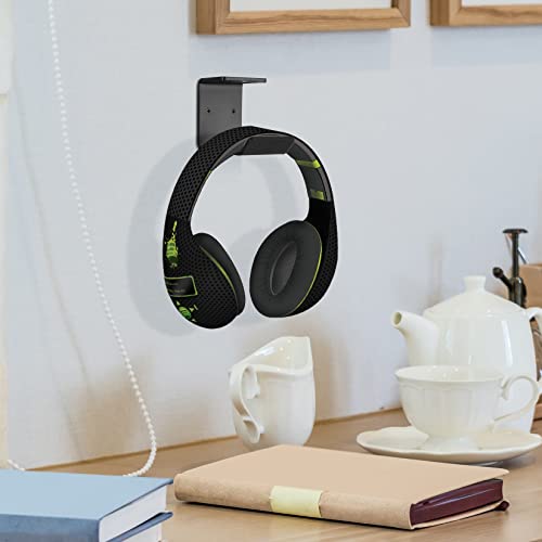 Jttxiu 2 Pieces Headphone Holder Wall Mount, Headphone Holder, Headset Holder, Headphone Stand Hanger for Wireless and Wired Headphones - Black