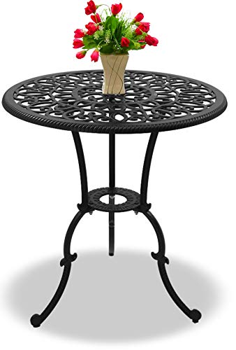 Centurion Supports BANGUI Garden & Patio Black Cast Aluminium BistroTable