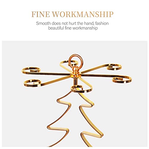 LUKEO Wine Glass Holder, Christmas Tree Countertop Wine Glass Holder, Elegant Freestanding Table Top Goblet Wine Glass Holder