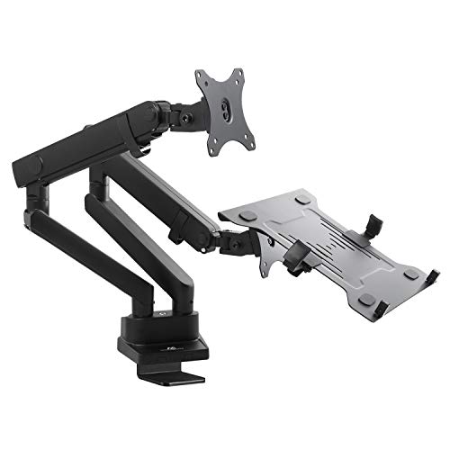 Maclean MC813 Monitor Mount With Gas Spring Laptop Mount Stand VESA 75x75 100x100 17 "-32" For 1 Monitor 1 Laptop Holder (MC813 - Monitor - Lapto