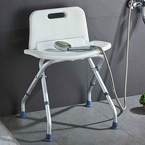 Bath Stools,Foldable Height Adjustable Shower Bench Seat Bath Lift Chair for Old People Bathroom Bath Chair with Backrest