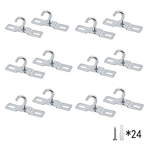 SDFFA 12 Pieces Ceiling Hook,Lamp Ceiling Hook,Lamp Hanging Hook,with screws,Used to Hang Crystal Lamps, Chandeliers,Ceiling Fans,Plant Baskets,S