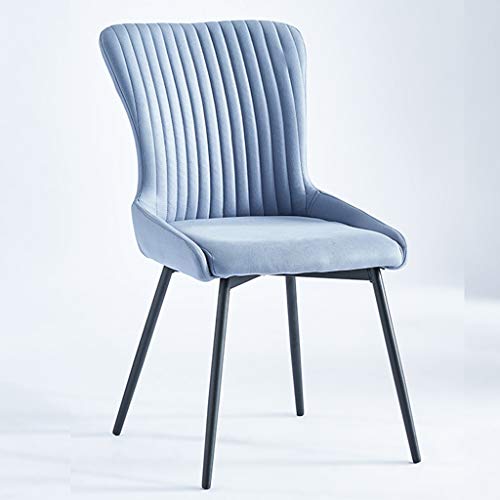 Modern Kitchen Dining Room Chairs Technology Cloth Dining Chairs Low-Back Upholstered Accent Chairs With Metal Legs For Living Room Leisure Chair