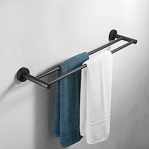 HIGOH Towel Racks,Towel Holder Towel Rail for Bathroom, Double Arm Towel Holder, Towel Bar, Wall Mount Bathroom Hand Towel Holder Hardware Access