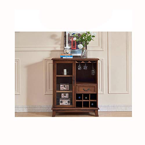 PIBM American Solid Wood Wine Cabinet Modern Sideboard Small Apartment Living Room Partition Cabinet J1122