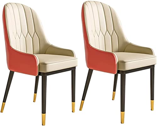 dining chair Office Reception Chairs Business Dining Chairs Set Kitchen Modern Kitchen Dining Chairs Set of 2 Water Proof PU Leather Side Chair w