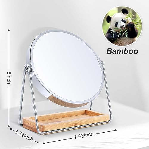 MOMOKUBA Desktop Mirror,Magnifying Mirror 20X/1X