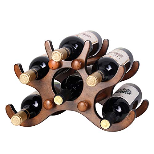 NEOCHY Wine Rack Household Wine Bottle Rack Solid Living Room European Retro