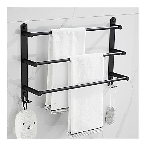 HIGOH Towel Racks, Towel Rail for Bathroom,Stainless Steel Hand Towel Holder,Bathroom Wall Mounted Towel Holder,Screw Free Installation Towel Bar