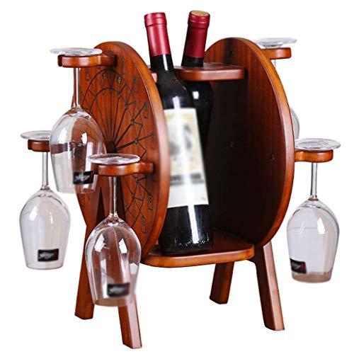 SCKTFS Solid Wood Wine Rack, Creative Wine Rack Solid Wood Household Wine Bottle Rack, Friendly and Tasteless
