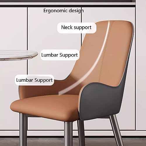 RILOOP Dining Chairs Modern Pu Leather High Back Padded Soft Seat for Home Commercial Restaurants Living Room Chairs/Light Gray+Gray