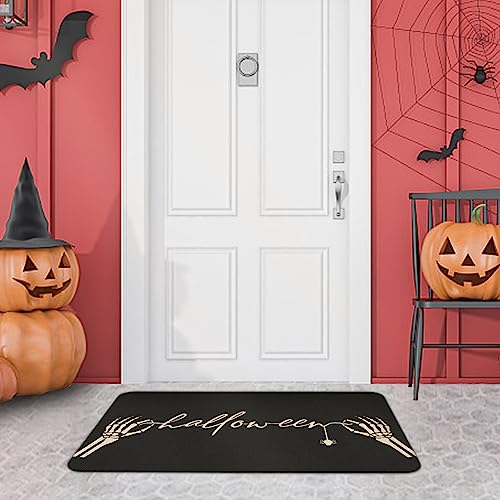 Roszwtit Halloween Door Mat 30 X 17 Inch Halloween Skull Doormat Indoor Outdoor Entrance Floor Mat Non Slip Halloween Decor Rubber Welcome Mats