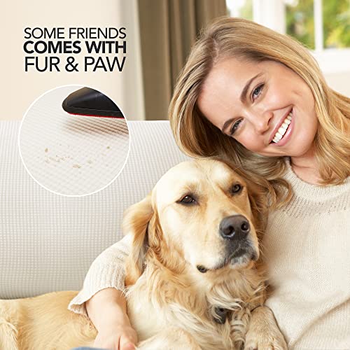 Deconovo Stretch Slipcovers Jacquard Sofa Cover Anti-Slip Polyester Spandex Elastic Fabric Sofa Protector(Two Seater, White)