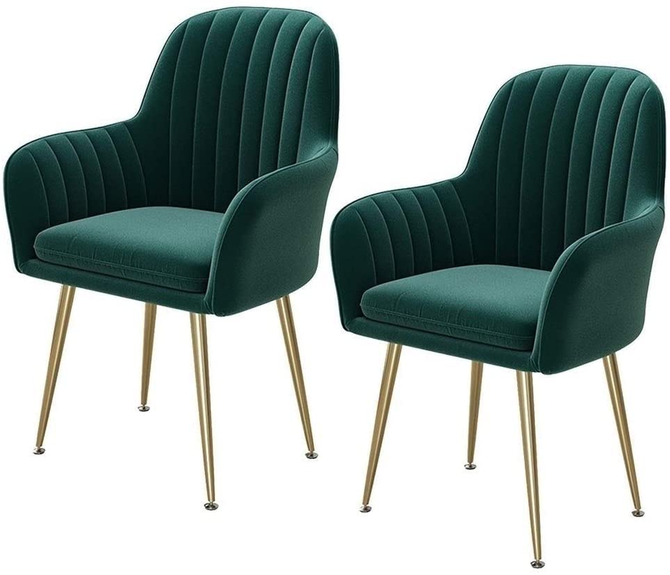 dining chair Office Reception Chairs Business Dining Chairs Set Kitchen Dining Chairs Soft Velvet Cushion Metal Anti-Skid Foot Cap Can Adjusted N