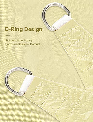 Awroutdoor 3 * 4m Sun Shade Sail, Rectangle Sun Sail Anti-UV Wear-resistance & Waterproof, Sunshades Covers in Outdoor Garden Backyard with Rope