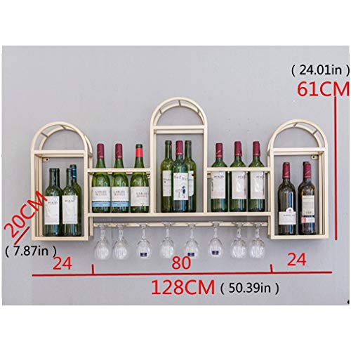 Metal Wrought Iron Wall-Mounted Wine Glass Holder Creative Living Room Display Storage Storage Champagne Glass Wine Glass Goblet Holder Bracket W