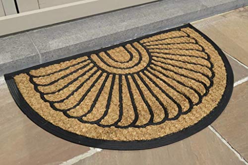 oKu-Tex Coconut mat, Shell, 45 x 75 cm halbrund