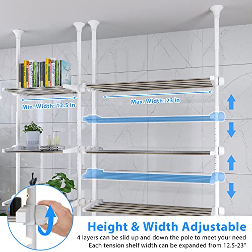 MIYA White Over Toilet Storage Shelves Bathroom Organizer