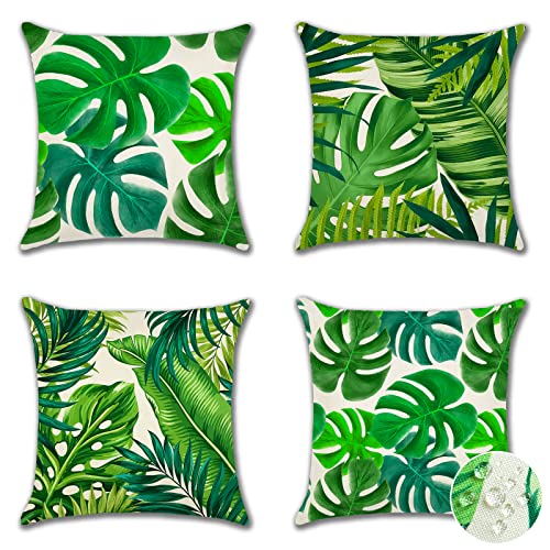 Ohok Outdoor Waterproof Cushion Covers 45x45 cm Pack of 4 Decorative Throw Cushion Covers Cushion Case for Sofa Couch Bed Living Room Outdoor Pat
