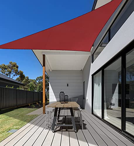 Fidrisen Waterproof Sun Shade Right Angle triangle Sun Shade Sail 95% UV Block Sunscreen Awning Garden Beach Patio Canopy with Free 3 Ropes (3m x