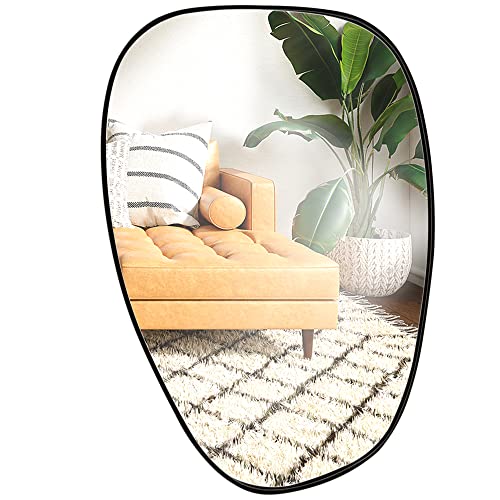 Mirrorize Irregular Wall Mirror, Asymmetrical Wall Mirror, Modern Abstract Wall Mirror Decor for Living Room Bathroom Bedroom Entryway 19"X27"