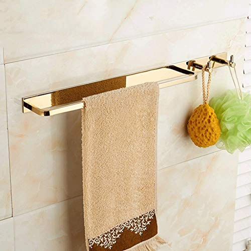 N/A Golden Towel Rack, Full Copper Towel Rack for Bathroom, Towel Rack with Wall Bathroom Hook - Towel Rack