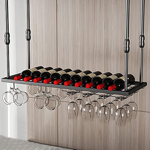 EYLINK Wine Rack Wine Rack, Hanging Wine Glass Rack, European-Style High-End Bar Counter Wine Glass Holder, Upside Down Creative Wine Glass Holde
