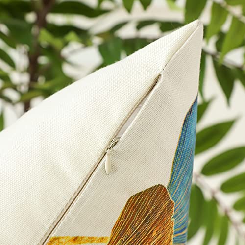 Ohok Outdoor Waterproof Cushion Covers 45x45 cm Pack of 4 Decorative Throw Cushion Covers Cushion Case for Sofa Couch Bed Living Room Indoor Outd