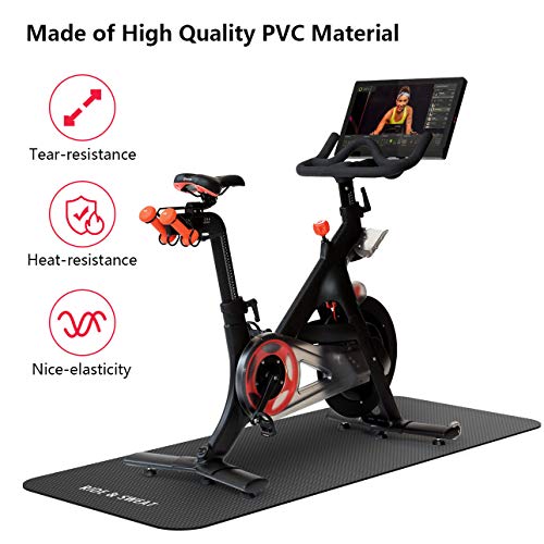 Naisi Heavy Duty Indoor Exercising Bike Mat Compatible with Peloton Bike and Bike +