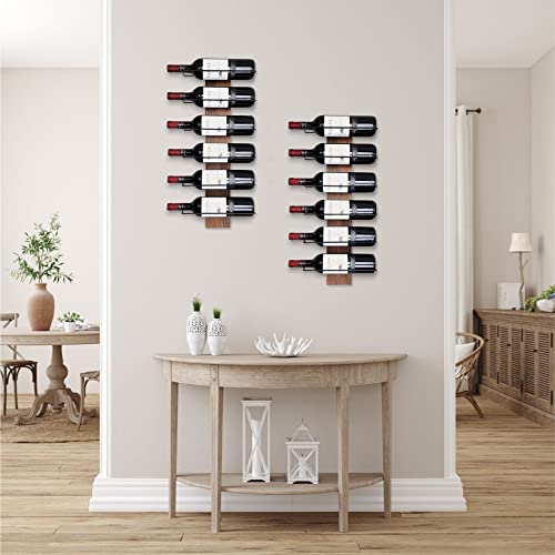 FreshDecor Wine Rack Wall Mounted (Brown)