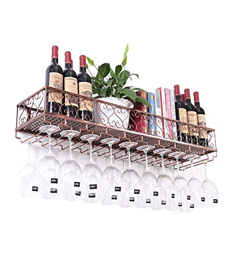 EYLINK Wine Racks,Wall Holder | Hanging Wine Glass Holder Metal | Vintage Wine Bottle Holder | Rustic Wall Mounted Wine Holder Wine Cooler | Wall