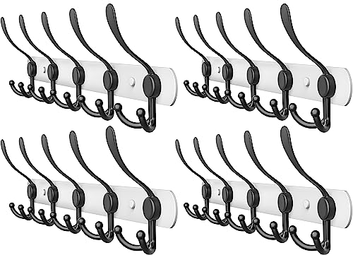 SAYONEYES Gold Coat Rack Wall Mount with 5 Tri Hooks for Hanging – 16 Inch Heavy Duty Stainless Steel Rustic Coat Rack Wall Mount – Hat Rack, Han