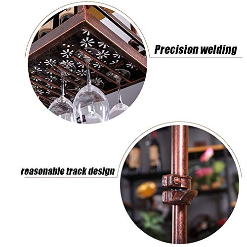 OUSIKA Wine Racks,Wall Mounted 2-Tier 30 Wine Glass Rack Storage Stand Hanging Iron Wine Stemware Holder Display Shelf, Adjustable Boom Modern Mi