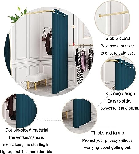 F-Shaped Changing Room Divider, Clothing Store Changing Room,Portable Dressing Room For Privacy, Spacious Double Changing Room, Clothing Store Ch