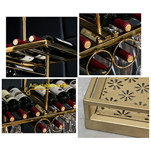 Stylish Simplicity Down Wine Rack Simple Style Retro Wrought Iron Metal Multi-Function Living Room Display Wine Rack Home Goblet Rack - Restauran