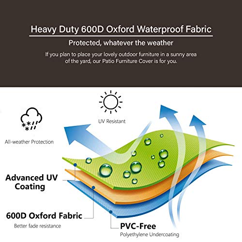 Premium Double Egg Chair Waterproof Cover Patio Hanging Chair, Heavy Duty, Windproof, Rip Proof, 600D Oxford 232 x 203cm with Lock and Zipper, Ga