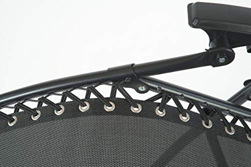 SunTime Outdoor Royale Black Gravity Garden Relaxer With Cup Holder