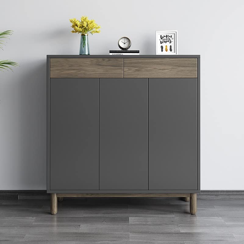 TJLSS Nordic Wooden Simple Shoe Cabinets Thin Design Entrance Vertical Wooden Shoe Home Furniture