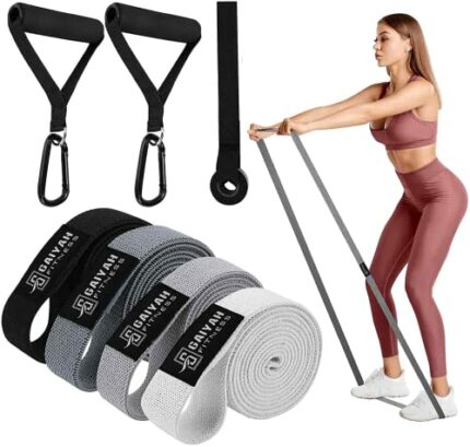 GAIYAH FITNESS Long Resistance Bands, Fabric Resistance Bands Women Exercise Bands Resistance For Women Pull Up Bands Set Stretch Bands For Exerc