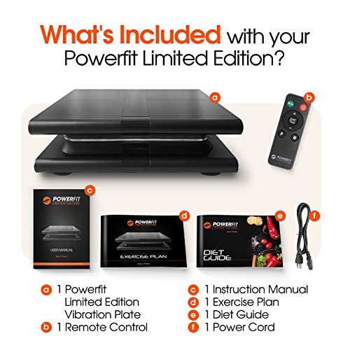 Powerfit Elite Vibration Platform - Vibration Plate Exercise Machine, Power Plate Vibration Platform Machines, Vibration Plate for Lymphatic Drai