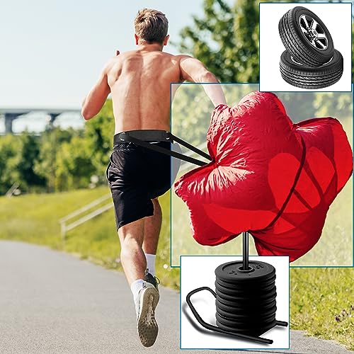 Libima 2 Pcs Weighted Sled Training Waist Belt for Pulling Sled, Sled Workout Equipment Neoprene Padded Belt Exercise Belt Gym Pulley Strap for C