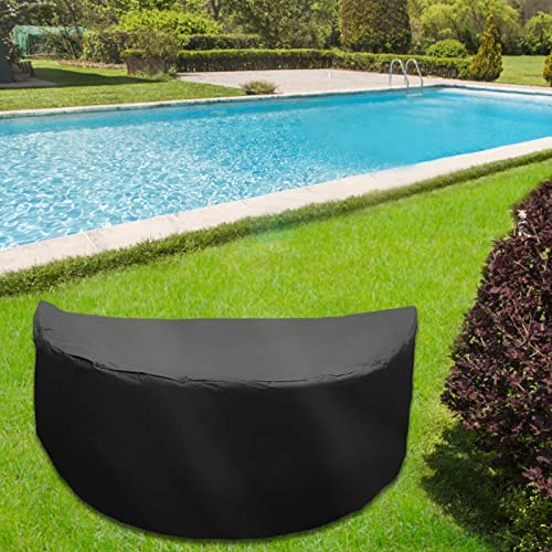 LALAGO Oval Sun Island Cover, Thick Protective Cover, Sun Island Semi-Round Oxford Fabric, Adjustable Garden Island Cover, Waterproof Garden Loun