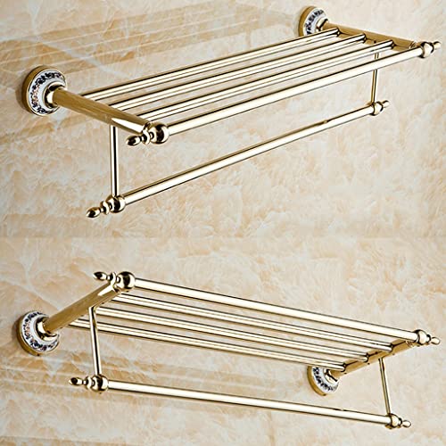 HIGOH Towel Racks,Bathroom Towel Rack Wall Mounted Towel Holder,Bath Towel Rack Rail,Wall-Mounted Bathroom Stainless Steel Bathroom Towel Shelf,B