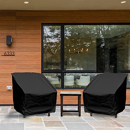 Patio Chair Cover Outdoor Skyour Waterproof Single Lounge Deep Chair Sofa Furniture Protector Covers for Backyard Veranda Lawn Garden (2)