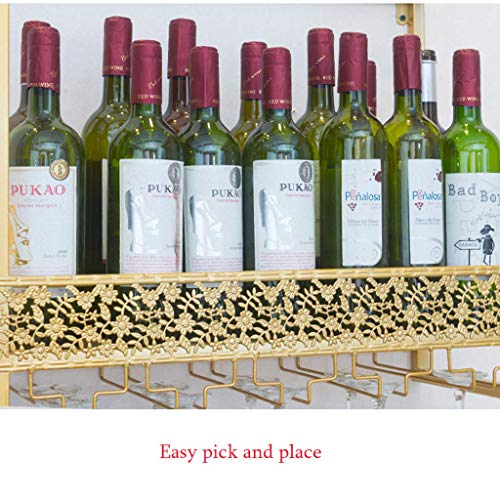 CRODY Wine Racks,Modern Dining Room Wall Mounted Wine Rack | Bottle and Glass Holder | Home and Kitchen Décor | Storage Rack | Bar Decoration Dis