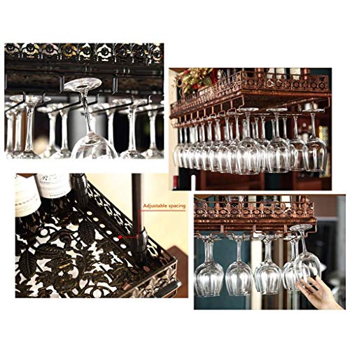 Stylish Simplicity Wine Rack, Vintage Wrought Iron Wine Rack, Bar Wine Rack, Multi-Function Storage Rack, Home Goblet Rack, Cabinet Bar Kitchen A