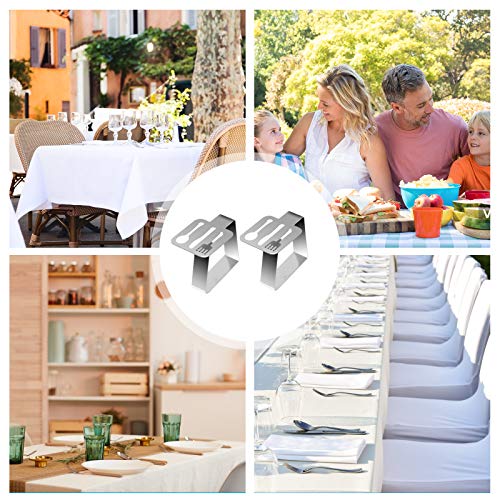 LOOPES 8Pack Table Cloth Clips Stainless Steel Tablecloth Clip Table Cover Clamps Waterproof Table Cloth Holders Tablecloth Clamps Outdoor Indoor