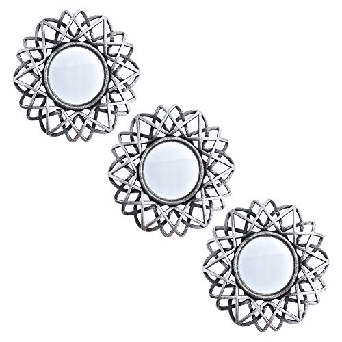 Small Wall Mirrors Decorative Set of 3 | Black and Gold Round Mirrors for Wall Decor Bedroom Living Room | Circle Mirror Wall Decor | Decorative